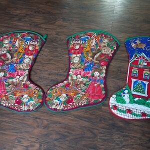 Festive Jumbo Christmas Stockings Set